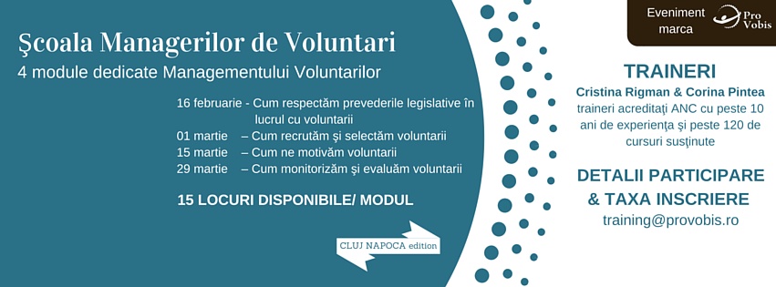 You are currently viewing Școala Managerilor de Voluntari – ediția de primăvară